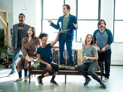 Manu Narayan, Emily Young, Brittany Bradford, Ben Steinfeld, Jessie Austrian and Paul Photo