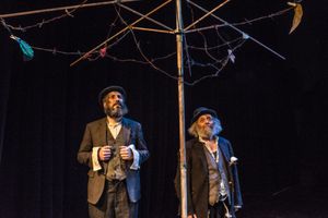 Eli Rosen as Vladimir and David Mandelbaum as Estragon. Photo by Dina Raketa. Photo