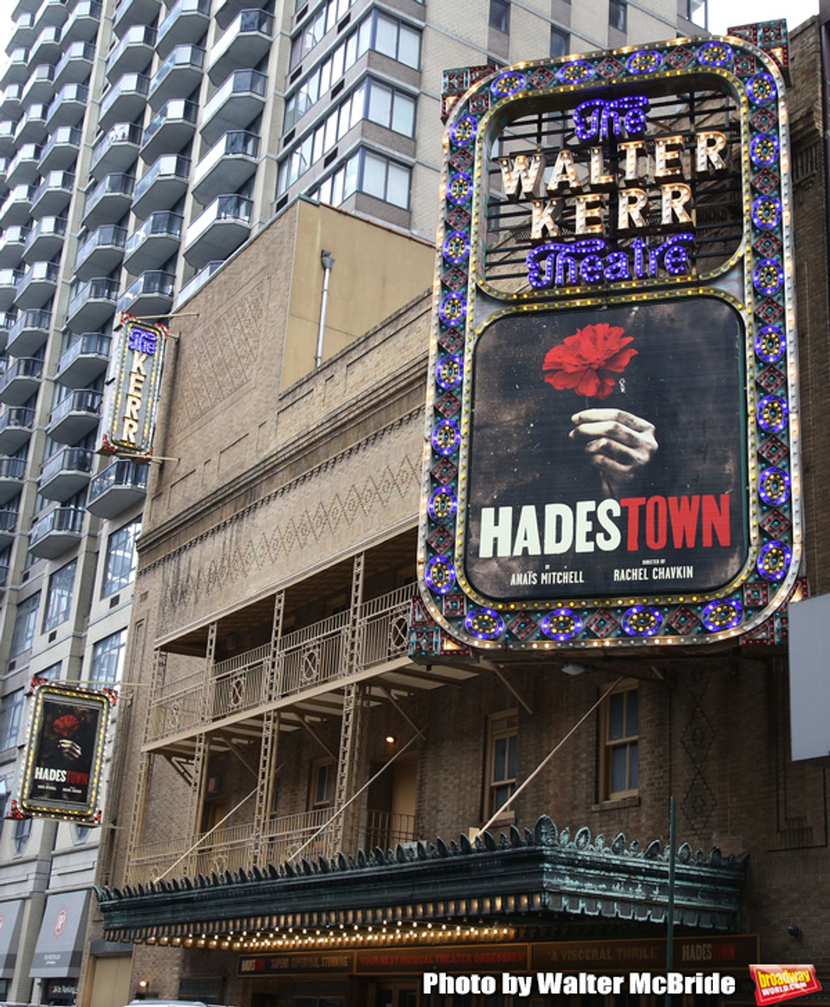 Theatre Marquee unveiling for â€"Hadestown', a musical by celebrated singer-songwriter AnaÃ¯s Mitchell and directed by Rachel Chavkin at the Walter Kerr Theatre on January 4, 2019 in New York City.  at 