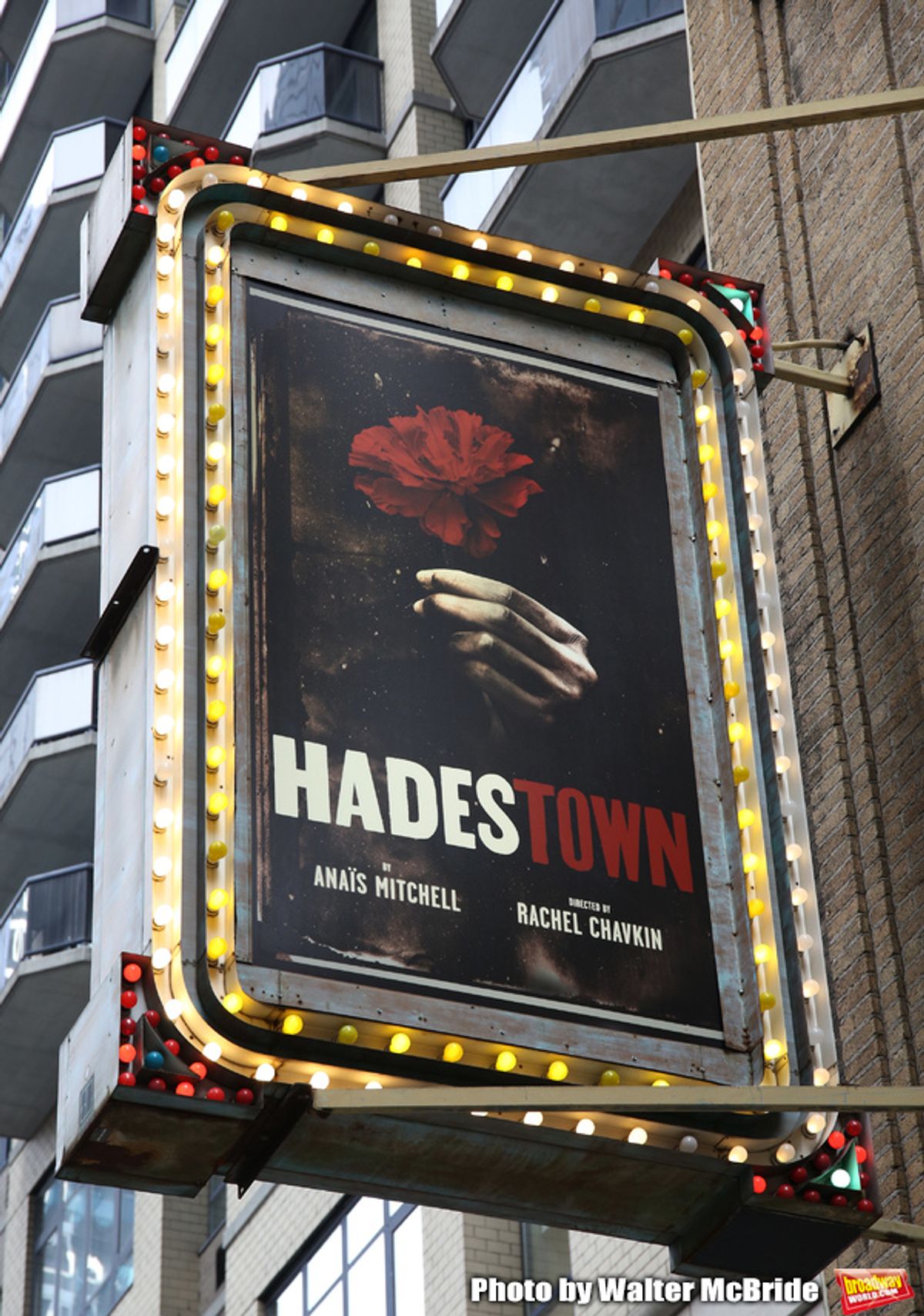 Theatre Marquee unveiling for â€"Hadestown', a musical by celebrated singer-songwriter AnaÃ¯s Mitchell and directed by Rachel Chavkin at the Walter Kerr Theatre on January 4, 2019 in New York City.  at 
