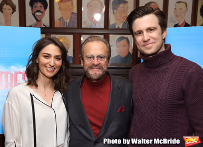 Sara Bareilles, producer Barry Weissler and Gavin Creel  Photo
