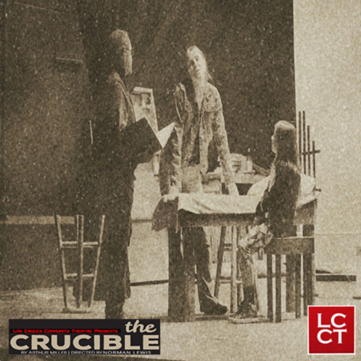 Edward Montes Kerrigan Sivils & Mia Berkson go over Act 1 Scene 1 - Day 1 of Rehearsals Arthur Miller''s ''The Crucible LCCT Presents -- Arthur Miller''s THE CRUCIBLE began pre-production on September 1, at 
