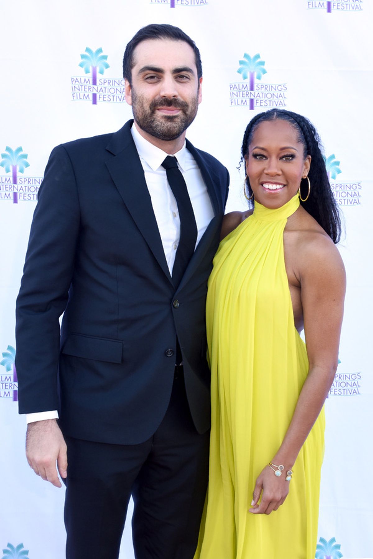 Michael Lerman (L) and Regina King at 
