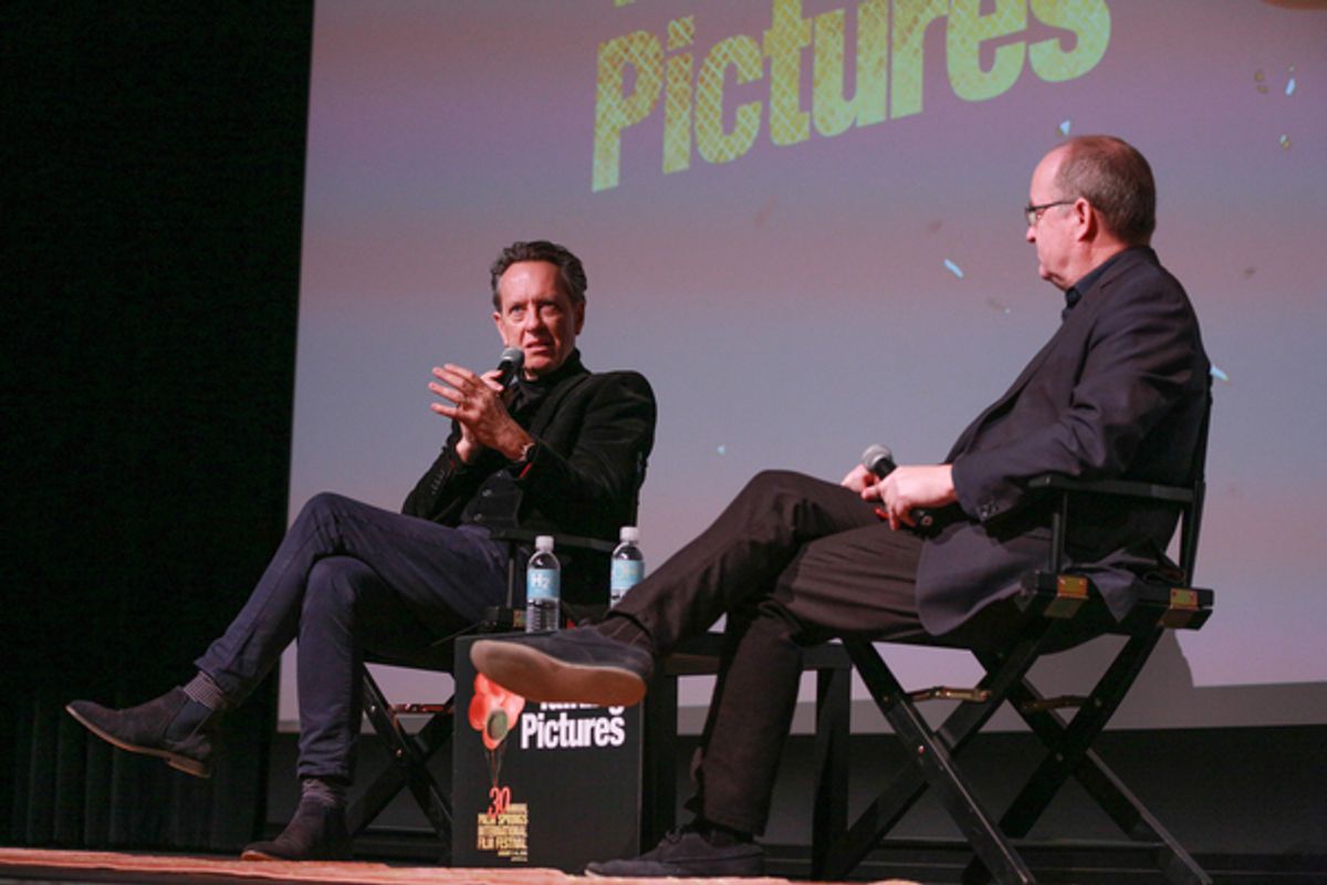 Richard E. Grant (L) and Steve Pond at 