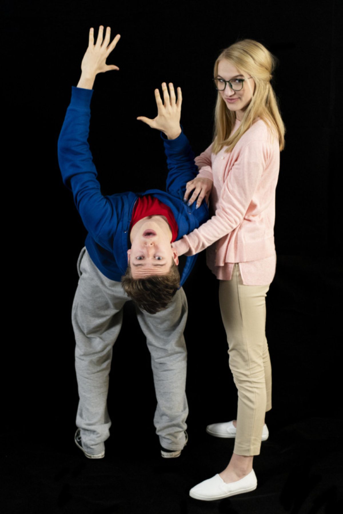 Dylan Weand as Christopher John Francis Boone and Fallon Goldsmith as Siobhan

photo by Jason Johnson-Spinos at 