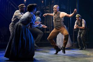 Sidney Dupont (William Henry Lane), and (l to r) Sir Brock Warren (Ensemble), Chloé Davis (Ensemble), Jamal Christopher Douglas (Ensemble), and Clinton Roane (Ensemble) @ BroadwayWorld Sidney Dupont (William Henry Lane), and (l to r) Sir Brock Warren (Ensemble), Chloÿ Photo