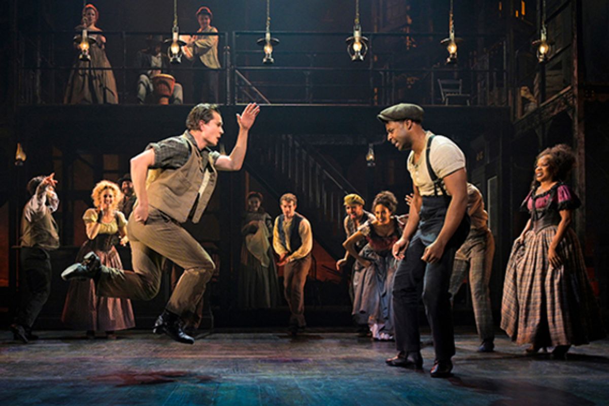  Jason Oremus (Ensemble) and Jacobi Hall (Ensemble), and the company of Paradise Square at 