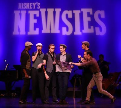 Dan DeLuca  and Company, announcing Disneyâ€™s Newsies at The LEX
 Photo