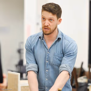 Zach Appelman in rehearsals for The Engagement Party. Photo by Liss Couch-Edwards.
@ BroadwayWorld Zach Appelman in rehearsals for The Engagement Party. Photo by Liss Couch-Edwards.
Photo
