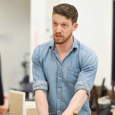 Zach Appelman in rehearsals for The Engagement Party. Photo by Liss Couch-Edwards.
 Photo