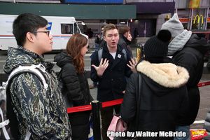 Erika Henningsen and Josh Daniel with theatergoers @ BroadwayWorld Erika Henningsen and Josh Daniel with theatergoers Photo