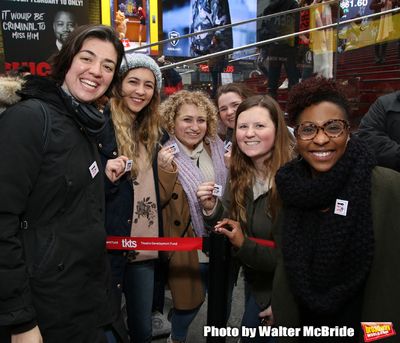 Barrett Wilbert Weed and TyNia Brandon with theatergoers Photo