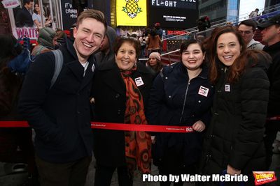 Josh Daniel and Erika Henningsen with theatergoers Photo