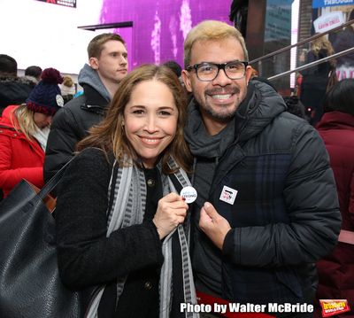  Andrea Burns with actor/director Carlos Arrair Photo