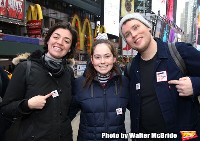 Barrett Wilbert Weed and Grey Henson with a theatergoer Photo