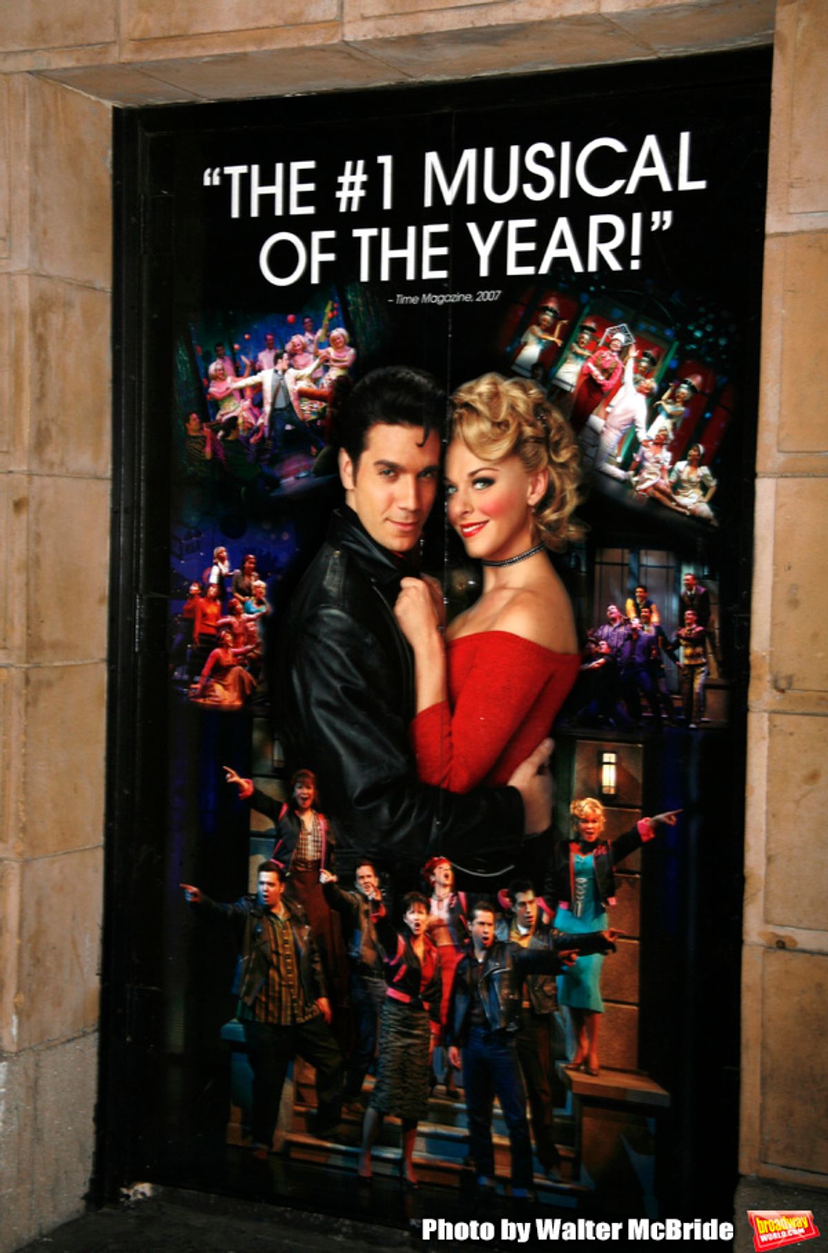 Derek Keeling & Ashley Spencer theatre poster for GREASE at the Brooks Atkinsoon Yheatre in New York City. 

October 7, 2008 at 