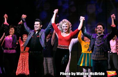 Derek Keeling & Ashley Spencer take a bow during Olivia Newton-John is headed back to Photo