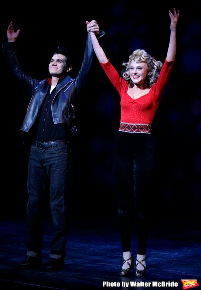 Derek Keeling & Ashley Spencer take a bow during Olivia Newton-John is headed back to Photo