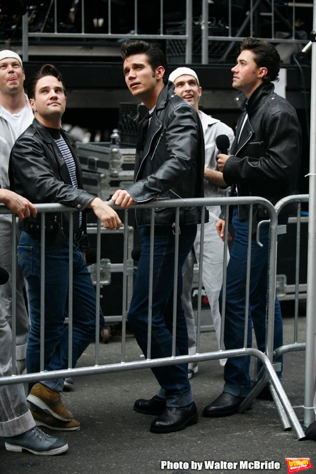 Ryan Patrick Binder & Derek Keeling & Ace Young     ( GREASE )attending BROADWAY on BROADWAY 2008 in Times Square, New York City.
September 14, 2008 at 