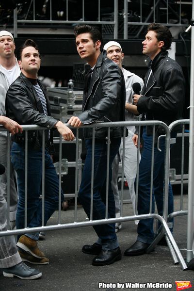 Ryan Patrick Binder & Derek Keeling & Ace Young     ( GREASE )attending BROADWAY on B Photo