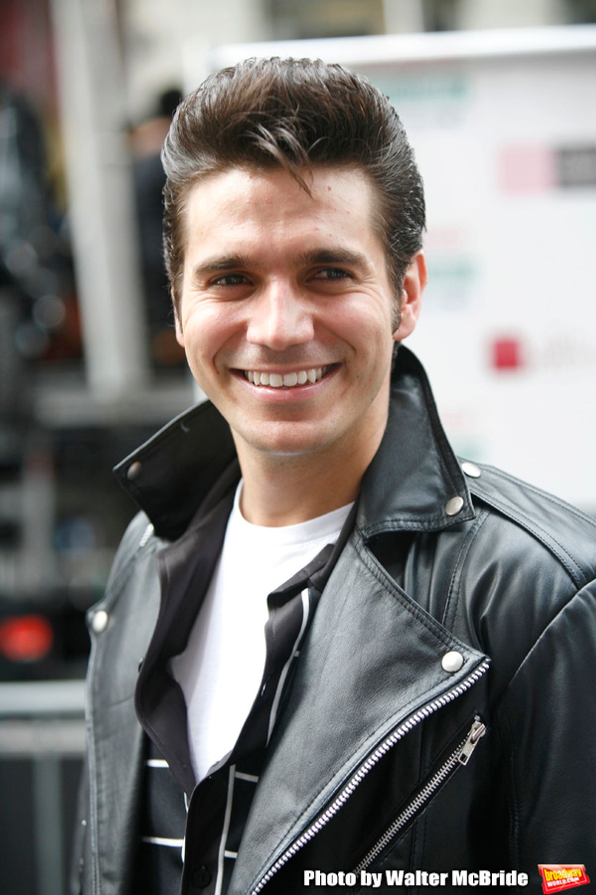 Derek Keeling ( GREASE ) attending BROADWAY on BROADWAY 2008 in Times Square, New York City.
September 14, 2008
 at 