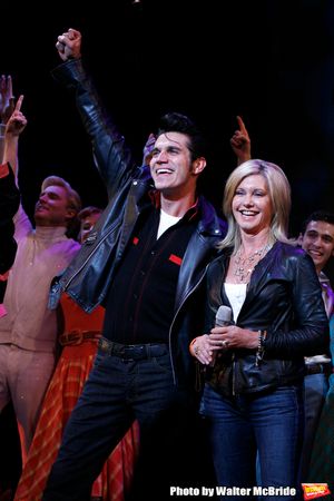 Olivia Newton John and Derek Keeling during Olivia Newton-John is headed back to Rydell High to promote Breast Cancer Awareness after the Curtain Call for GREASE at the Brooks Atkinsoon Yheatre in New York City.
October 7, 2008
@ BroadwayWorld Olivia Newton John and Derek Keeling during Olivia Newton-John is headed back to Ryde Photo