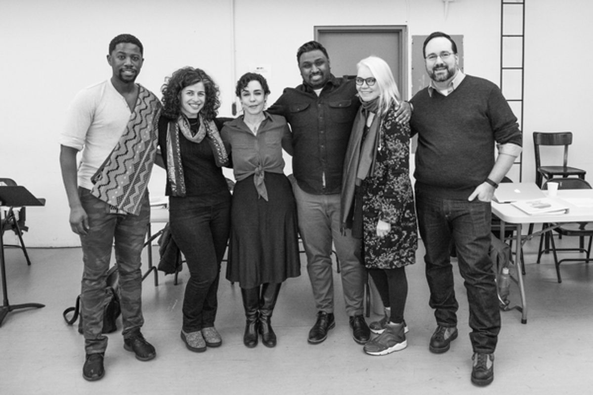 Atandwa Kani, Barbara Rubin, YaÃ«l Farber, Amith Chandrashaker, Susan Hilferty, and Matt Hubbs at 