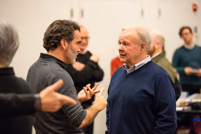 Brian dâ€™Arcy James and Fred Applegate
 Photo