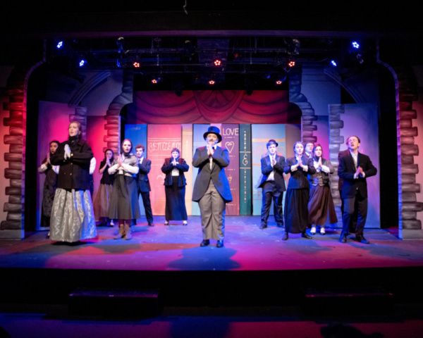 Lauren McKenna as Miss Shingle and Nick Brogan as Monty Navarro Photo