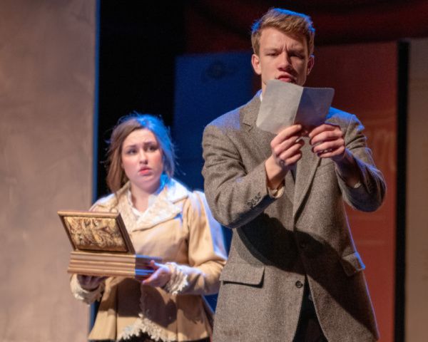 Lauren McKenna as Miss Shingle and Nick Brogan as Monty Navarro Photo