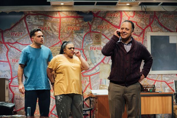 Karan Gill (Shazad), Rina Fatania (Samina), Kammy Darweish (Mansha). Credit Helen Mur Photo