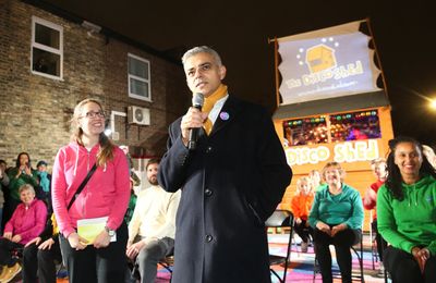 
Mayor of London Sadiq Khan with local dance group Move17 on Forest Road, part of Wel Photo