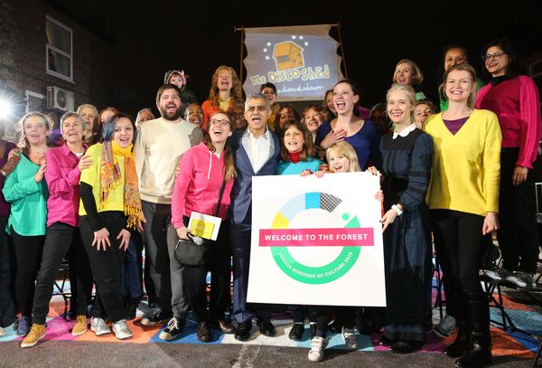 
Mayor of London Sadiq Khan with local dance group Move17 on Forest Road, part of Wel Photo