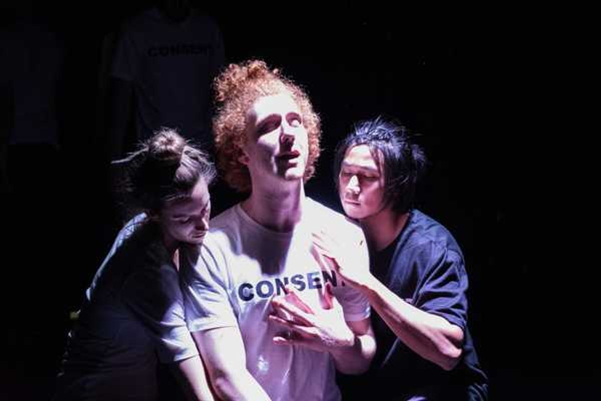 Ashana Murphy, left, Glenn Wallis are appearing Carlin Monteiro in Implied Consent, part of 4x4x4 at Fringe World. at 