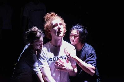 Ashana Murphy, left, Glenn Wallis are appearing Carlin Monteiro in Implied Consent, p Photo