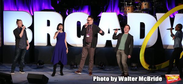 Anthony Rapp, Susan Egan, Ben Cameron, Ethan Slater and Hailey Kilgore Photo