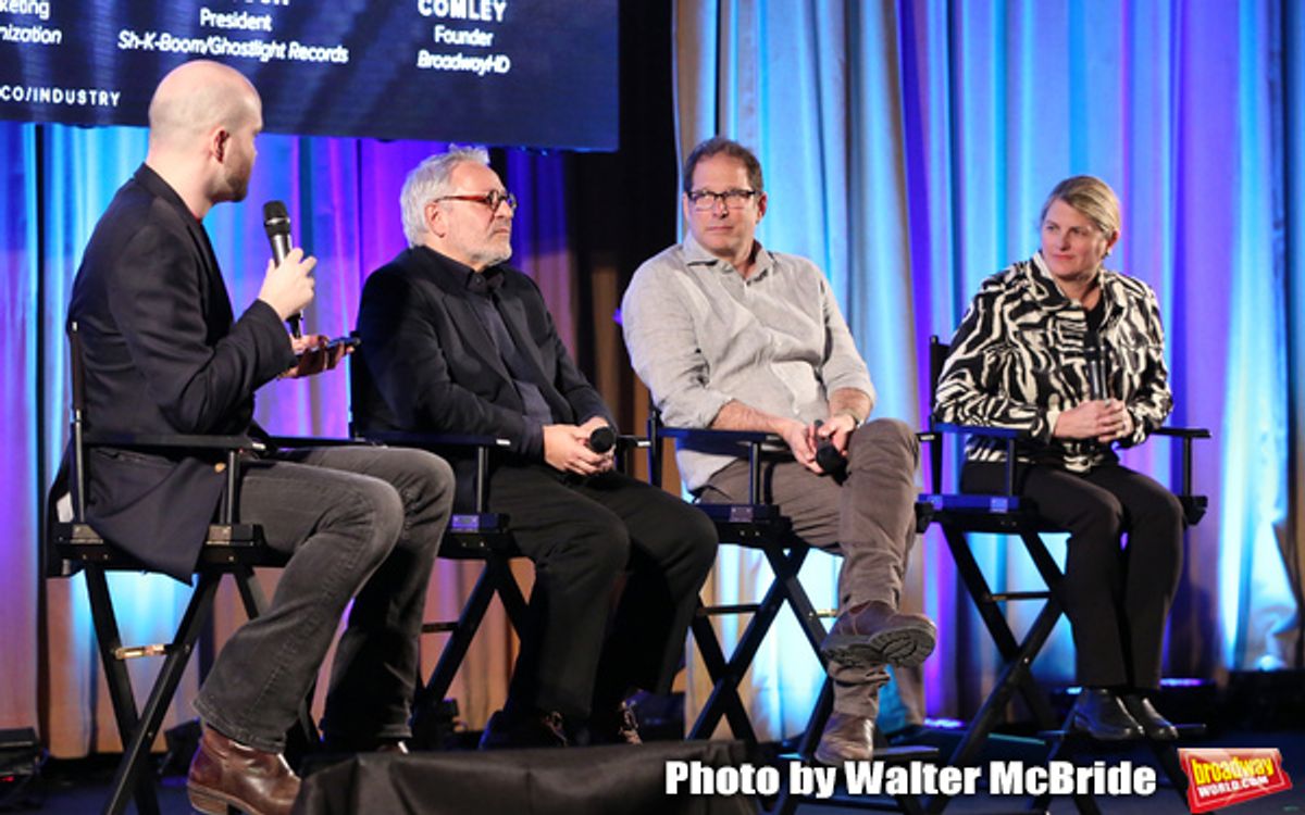 Lee Seymour, Charlie Flateman, Kurt Deutsch and Bonnie Comleyon stage during Broadwaycon at New York Hilton Midtown on January 11, 2019 in New York City. at 