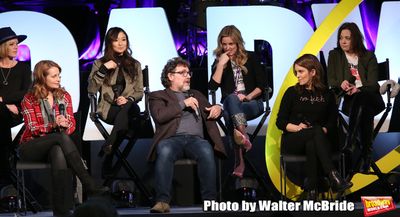 Kate Rockwell, Nell Benjamin, Ashley Parker, Jeff Richmond, Taylor Louderman, Tina Fe Photo