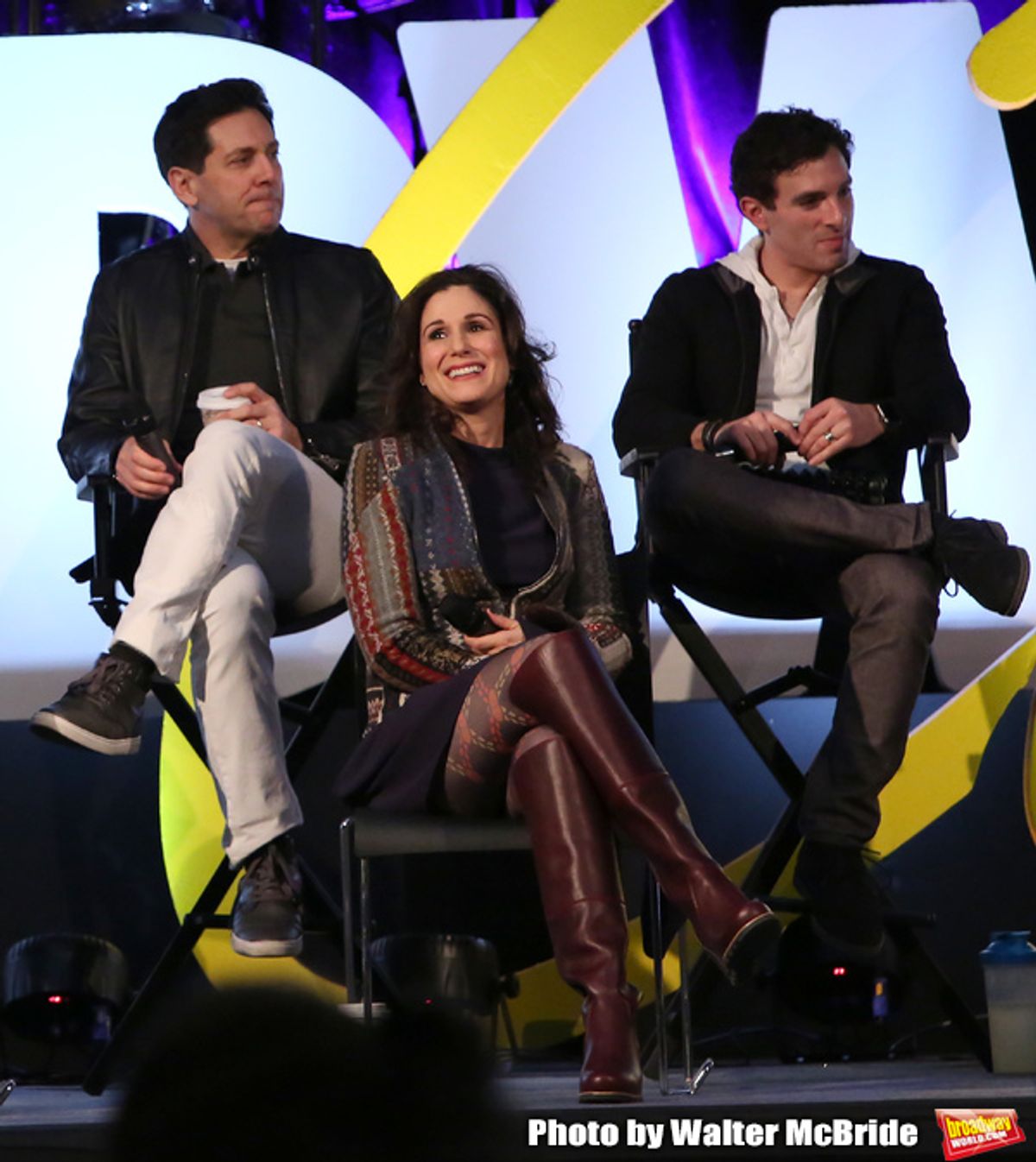 Michael Berresse, Stephanie J. Block and Jarrod Spector  at 