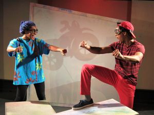 Gabrielle Bullard plays Archie and Justin Jorrell plays Peter in The Snowy Day and Other Stories by Ezra Jack Keats, now playing at St. Luke''s Theatre. @ BroadwayWorld Gabrielle Bullard plays Archie and Justin Jorrell plays Peter in The Snowy Day and Ot Photo