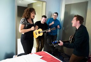 Lilli Cooper, Nick Blaemire, Mike Dobson, Ethan Slater @ BroadwayWorld Lilli Cooper, Nick Blaemire, Mike Dobson, Ethan Slater Photo