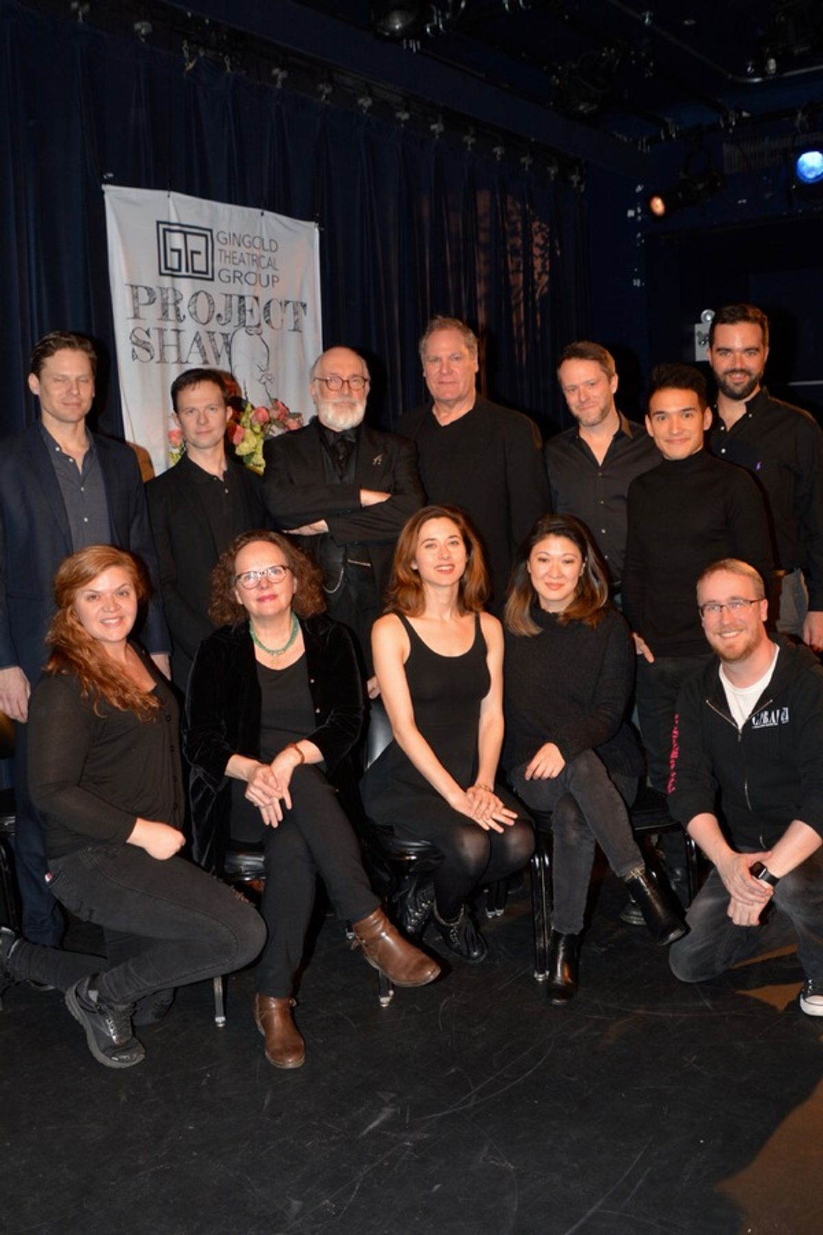 Stephen Brown-Fried, Corinn Moreno and Sean Francis Patrick with the cast-Tony Roach, Andrew Fallaize, Simon Jones, Jay O. Sanders, Christian Conn, Zachary Piser, Maryann Plunkett, Kate Abbruzzese and Jennifer Lim at 