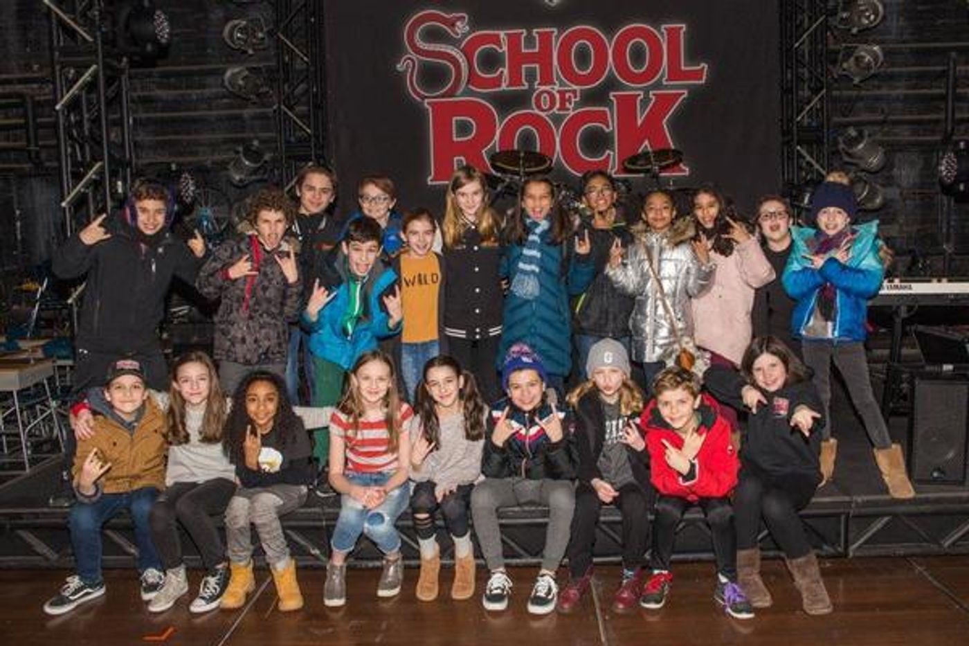 Photo Flash: THE FERRYMAN Kids Visit SCHOOL OF ROCK  Image
