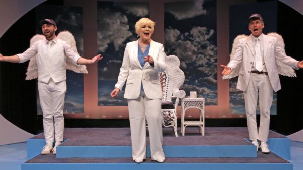 Michael Lynch as the Archangel Michael, Laura Houck as God and Paul Haley as the Arch Photo