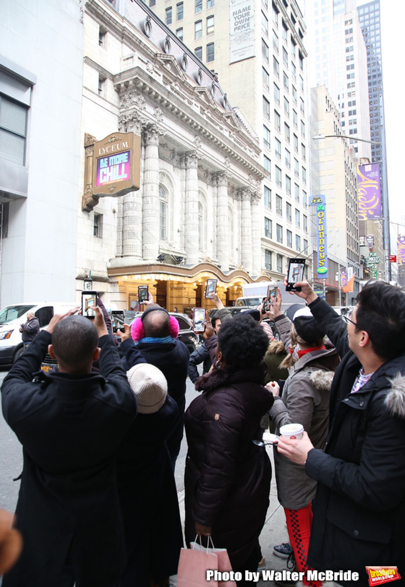 Photo Coverage: The BE MORE CHILL Gang Sees Their Brand New Marquee At the Lyceum!  Image