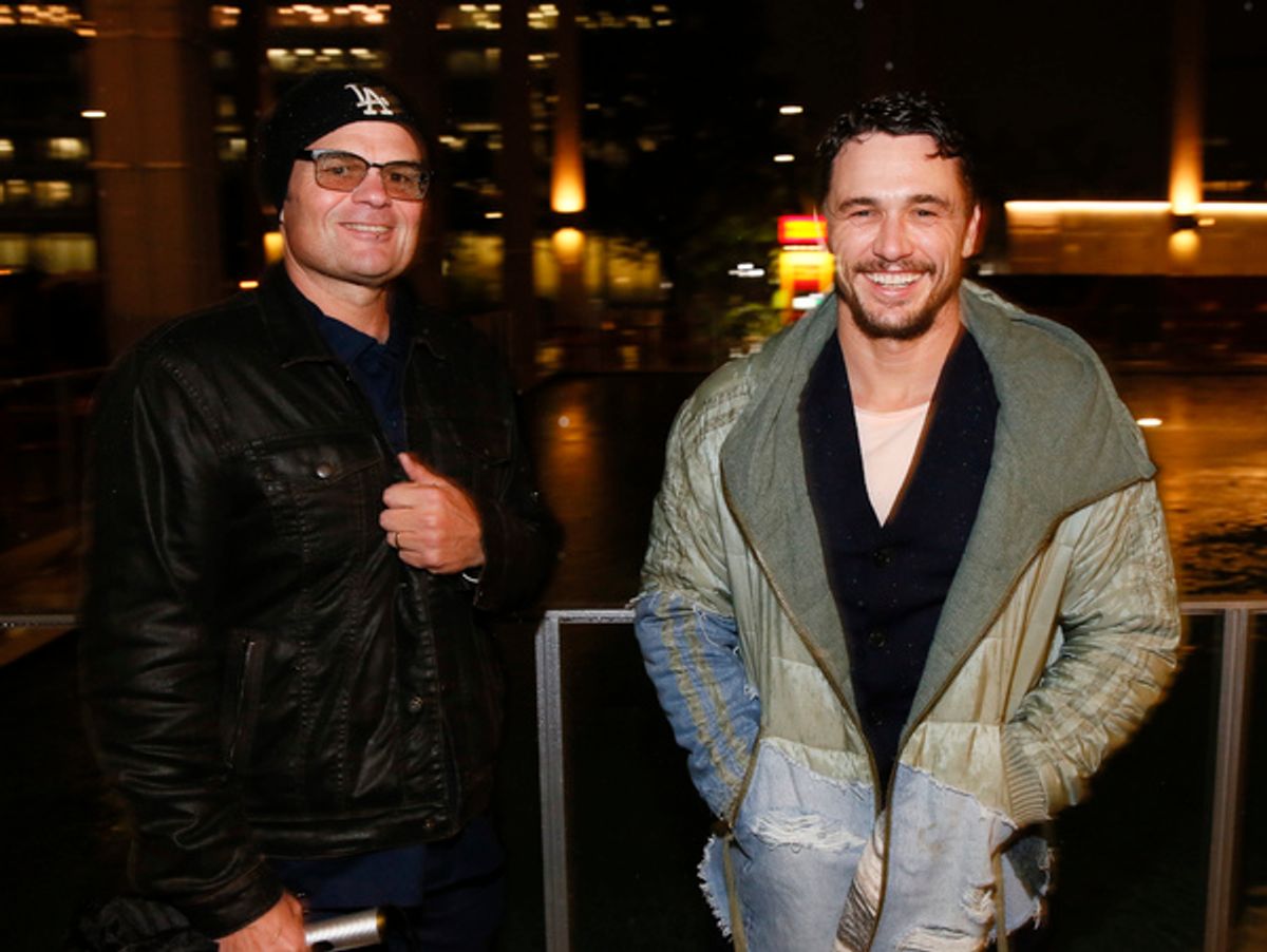 From left, actors Chris Bauer and James Franco  at 