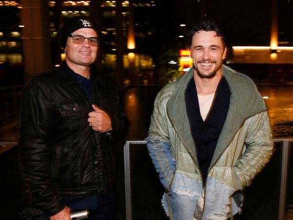 From left, actors Chris Bauer and James Franco  Photo