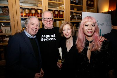 From left, actor Michael McKean, playwright Tracy Letts, actor Carrie Coon and cast m Photo