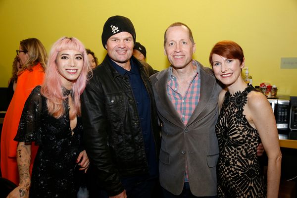 From left, cast member Chantal Thuy, actor Chris Bauer and cast members Tim Hopper an Photo