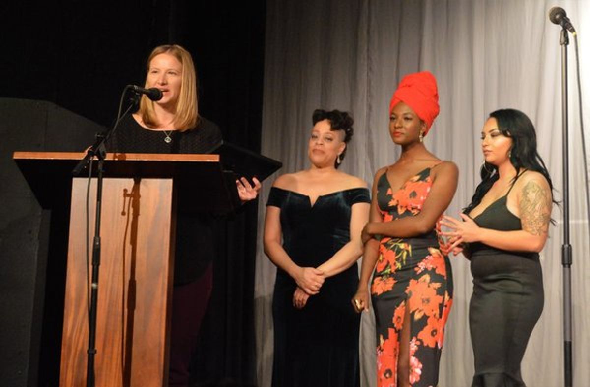 Jaclynn Jutting, Brooke Leigh Davis, Candace Omnira-Lafayette and Kiana Schofill. at 